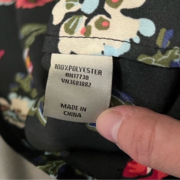 Tucker for Target Black & Pink Floral Print Short Sleeve Dress Size Medium - Picture 9 of 11